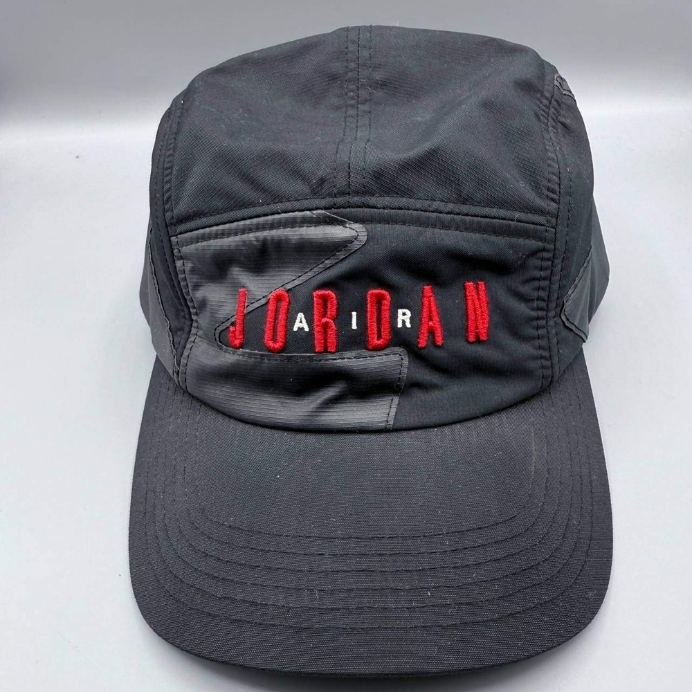 Air Jordan 5 Panel Hat‎ Men Black Embroidered Jumpman Strap Back Cap